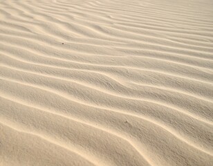 Fototapeta premium Waves of Sand in Desert Landscape, Photography from Ground Level, Serenity and Texture