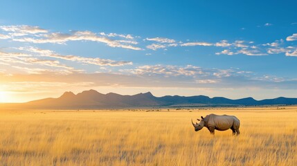 rhino landscape africa