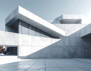 Obraz premium Abstract Concrete Structure in Urban Landscape Photography