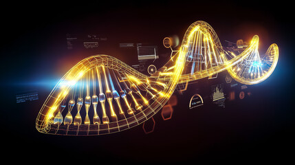 Obraz premium Neon DNA Charts