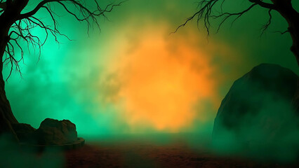 green and flower background