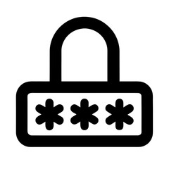 Password Icons Stroke Line and Solid Black Icon Designs for Security Projects