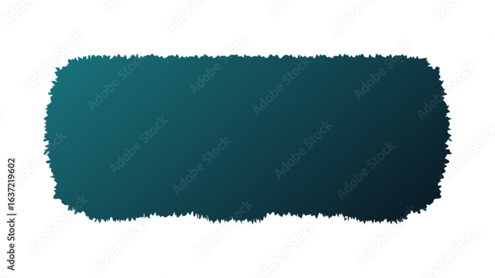 Poster teal brush stroke banner design element for website header or graphic design project with jagged edg