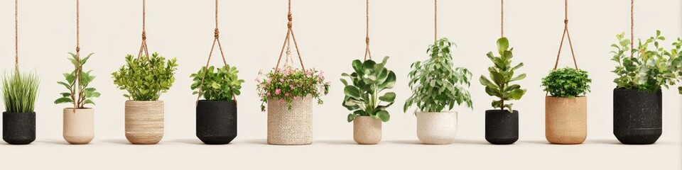 Hanging potted plants in various styles (1)