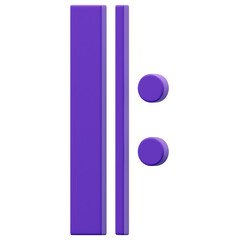 3D Purple Music Note Icon