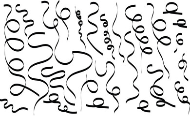 Hand Drawn Celebration Ribbon Vector Bundle – Festival Decorative Banner Set