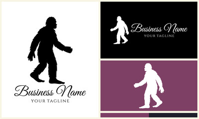 Bigfoot Silhouette Logo Design. (1)