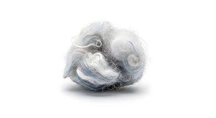 Laundry Lint Ball Isolated on White