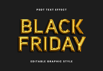 Gold Shiny Balloon 3D Font Luxury Sale Text Effect