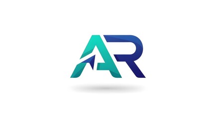 Modern AR Letter Logo Design Template