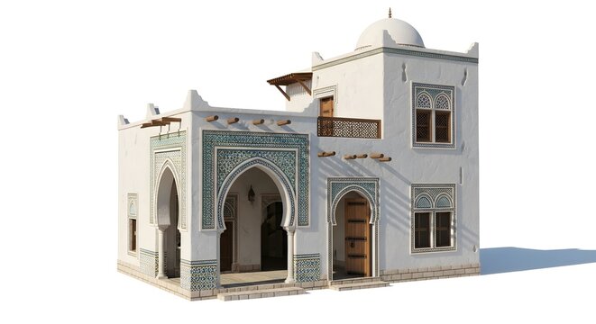 Moroccan Style Building with Intricate Tilework