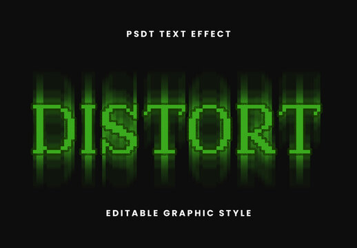 Green Pixelated Distortion Font Digital Glitch Text Effect