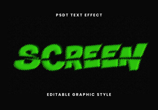 Green Glitchy Motion Font Distorted Cut Text Effect