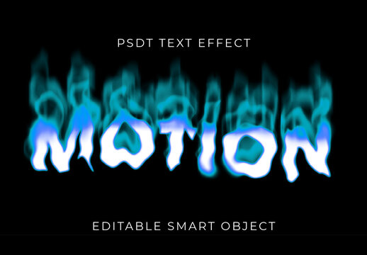 Blue And White Flaming Smoke Motion Font Fire Burn Text Effect