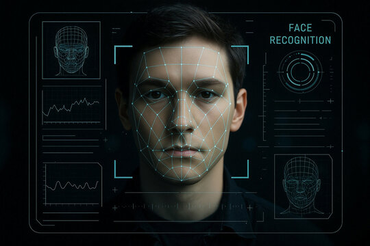 Futuristic Facial Recognition Interface