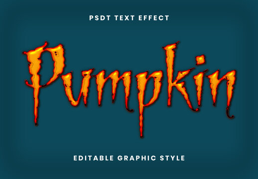 Orange Sharp Texture Font Horror Halloween Text Effect