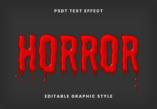 Red Horror Dripping Font Blood Scary Text Effect