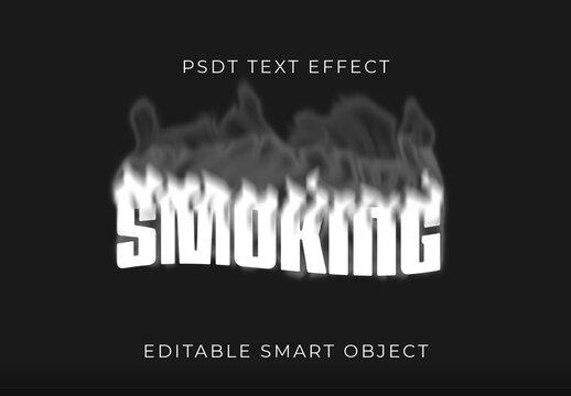 White Smoking Bold Font Heavy Vapor Text Effect