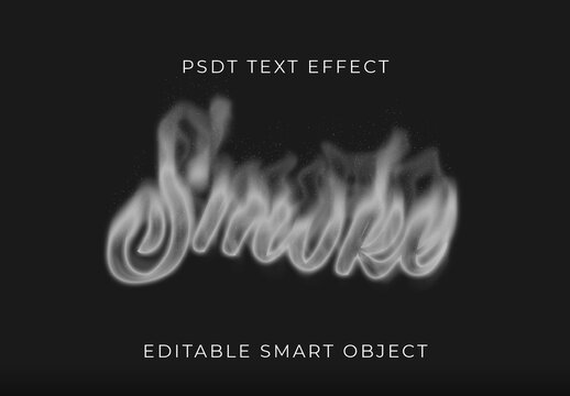White Smoke Vapor Font Soft Blurry Text Effect