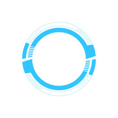 Fototapeta premium Futuristic Cyberpunk Circular HUD UI Elements Set