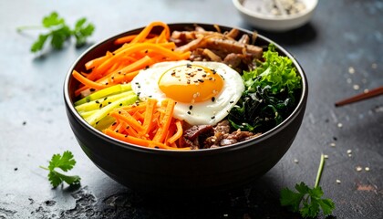 Bibimbap, Korean Dish. 