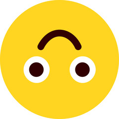 逆さ顔 絵文字、顔文字 表情の顔のイラスト