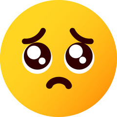 ぴえん 絵文字、顔文字 表情の顔のイラスト