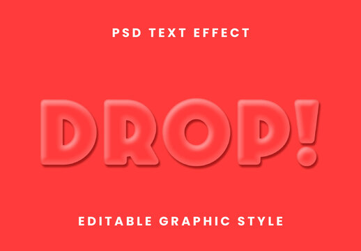 Red And White Bubble Font Plump Rounded Soft Text Effect