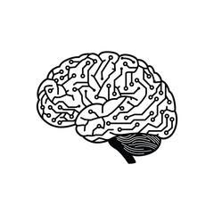 human brain vector illustration