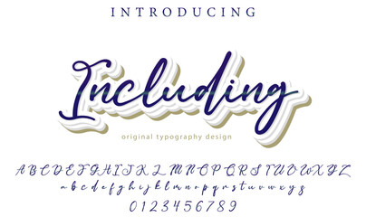 Including Font Stylish brush painted an uppercase vector letters, alphabet, typeface