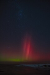 Aurora from Te Raekaihoe, south coast of Wellington, Aotearoa New Zealand
