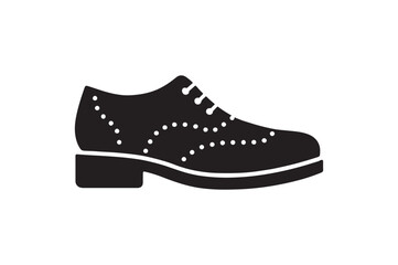 Studded Shoes icon silhouette vector with white background