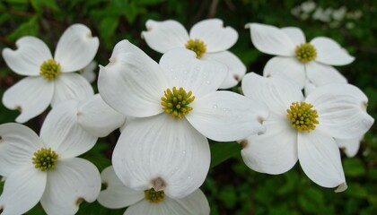 Fototapeta premium Close-up of clusters of white flowers