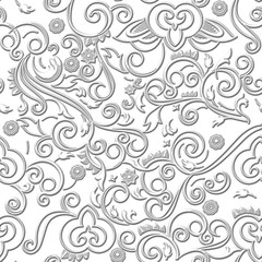 vector seamless pattern with swirls