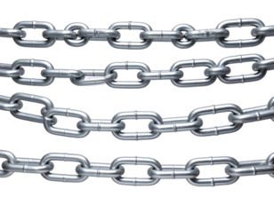 metal chain on white background