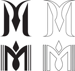 M logo vector art