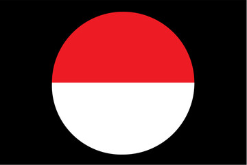 Obraz premium Indonesian flag on a black background. The Indonesian red and white flag waving against a blue sky. A national symbol representing courage and purity, perfect for themes of independence, patriotism.