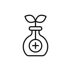 Nature Health outline icons, minimalist vector illustration ,simple transparent graphic element .Isolated on white background