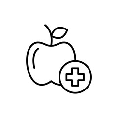 Nature Health outline icons, minimalist vector illustration ,simple transparent graphic element .Isolated on white background