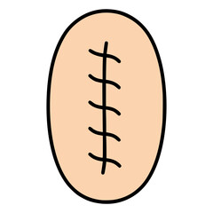 recovery suture medical flat color vector illustration template design