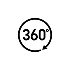 360 degree icon symbol logo vector illustration template design