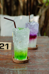 Abstract blurred image of Italian Soda for background usage
