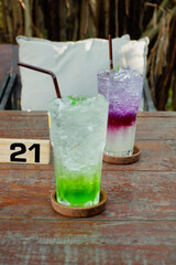 Abstract blurred image of Italian Soda for background usage
