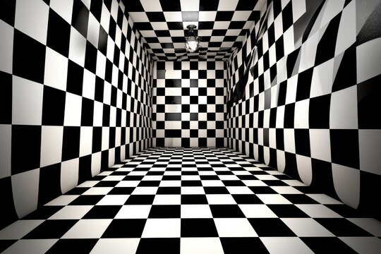 Explore the simplicity and elegance of a black and white checkboard background.