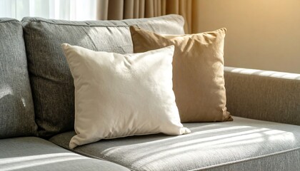 Cozy Couch Corner Pillows and Comfort in a Bright Living Room