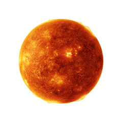 Fototapeta premium Vibrant depiction of the sun showcasing solar flares and radiant energy in a vast cosmic background
