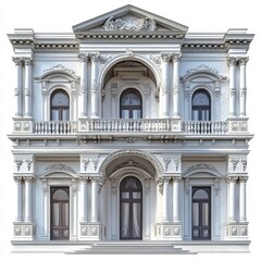 Fototapeta premium Graceful elegance of a palatial structure highlighted through photorealism.