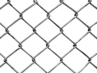 Fototapeta premium Seamless texture of a chain link fence with a metal grid pattern