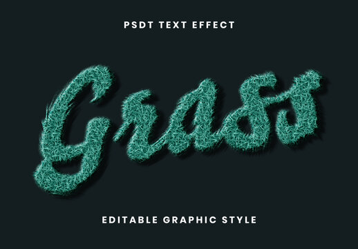 Green Grass Script Text Effect