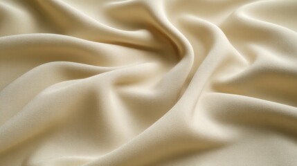 Obraz premium Soft cream fabric with delicate folds and subtle shadows, creating a serene and minimalist aesthetic. 